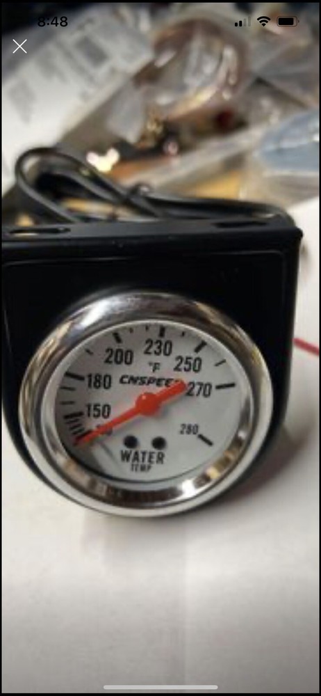 Water Temperature Gauge White Face Mechanical 2"