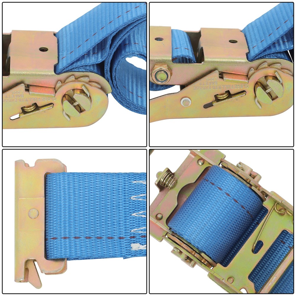 Labwork Wheel Chock Tie-Down 4PCS E Wheel Chock 2PCS 7.5' Tie-Down Strap For ATV