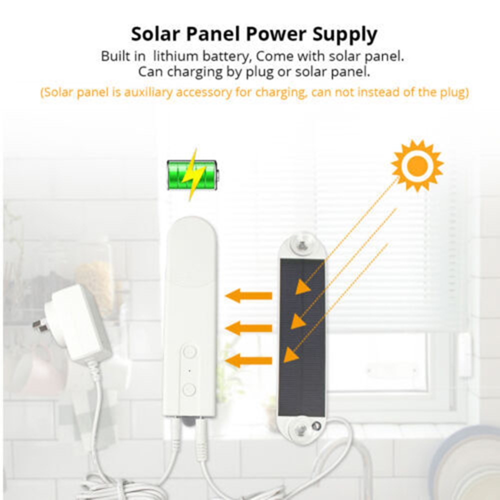 Smart Curtain Motor Roller Blinds Shutter Drive DIY With Solar Panel