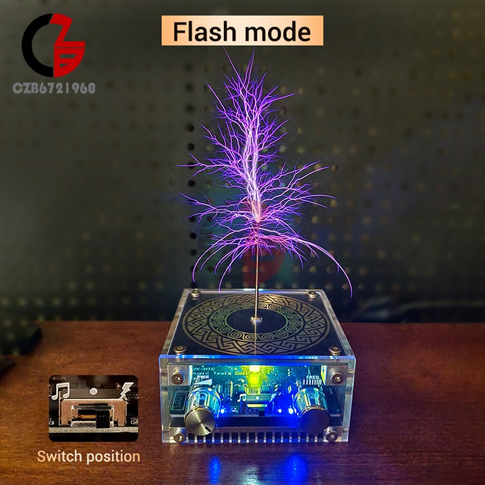 MTC Dual-Mode Music Tesla Coil Artificial Lightning Touchable Bluetooth Decoding