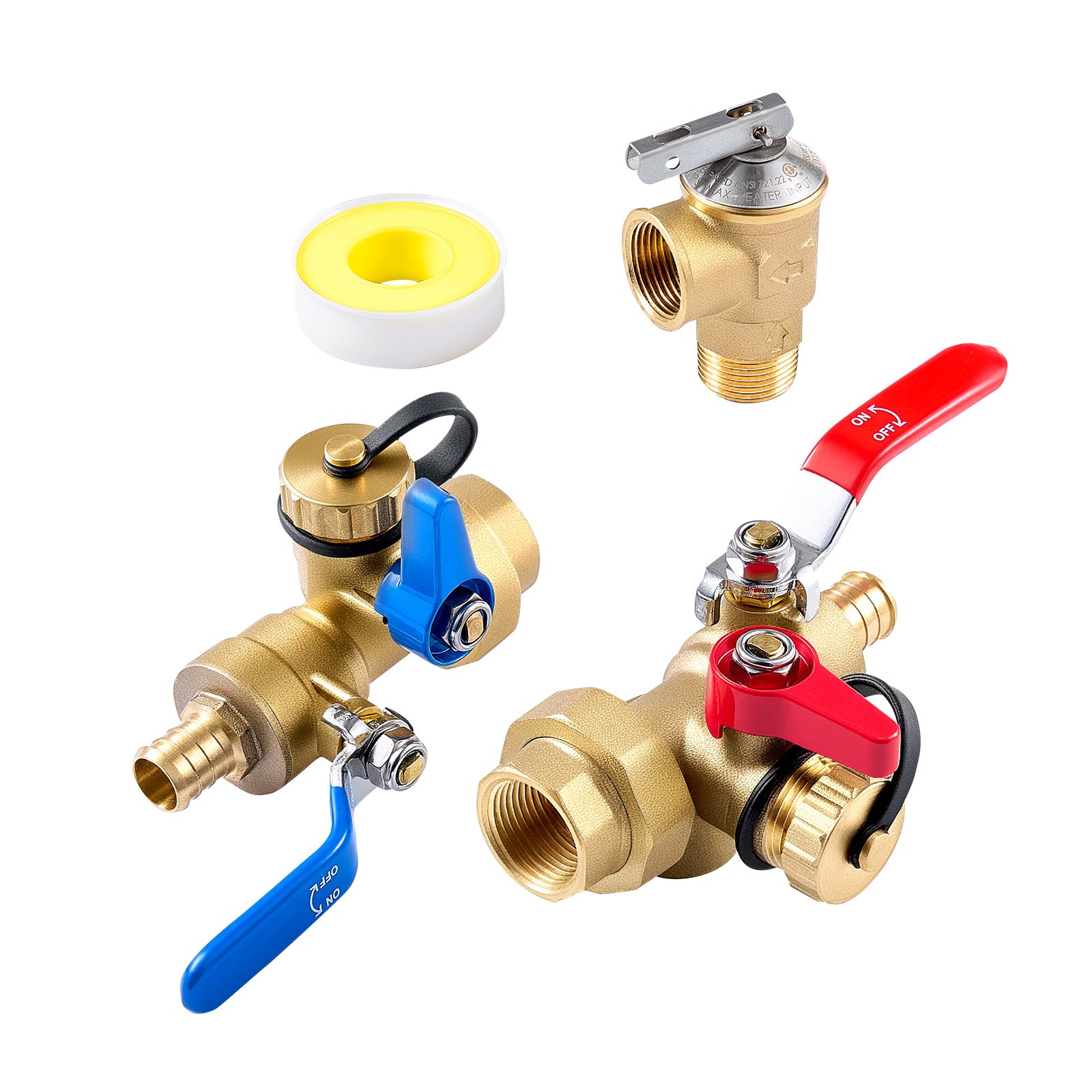VEVOR Water Heater Kit 3/4" Water Heater Flush Kit with 2PCS Isolation Valves