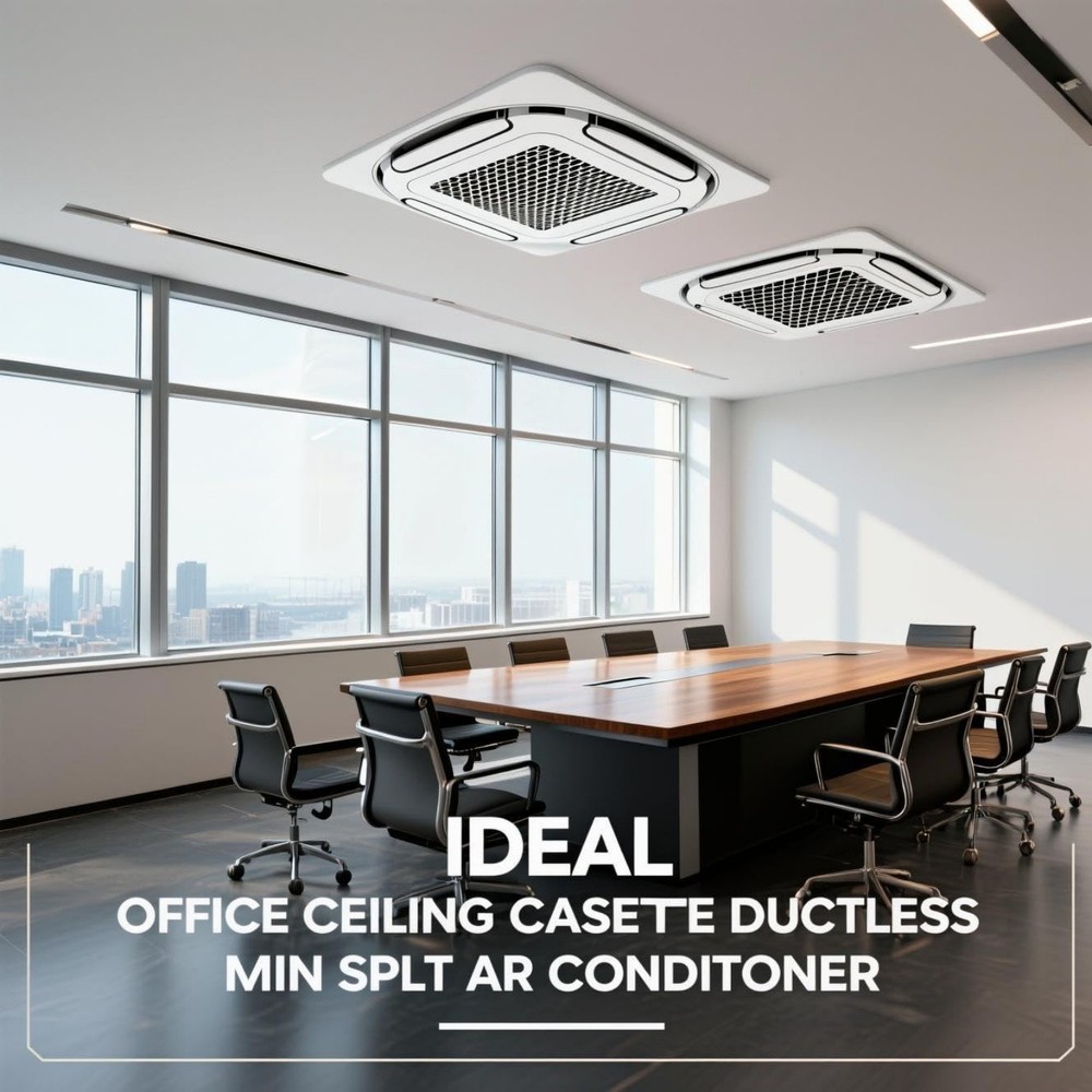 9000 BTU Ceiling Cassette Mini Split AC Cooling&Heating Ceiling Air Conditioner
