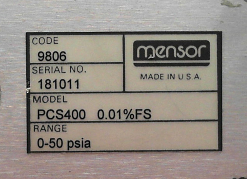 Mensor PCS400 181011 Pressure Calibration System