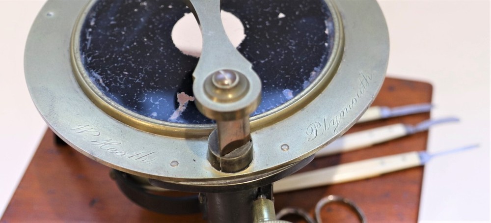 Rare Watson circular dissecting microscope by Heath, 1860s'