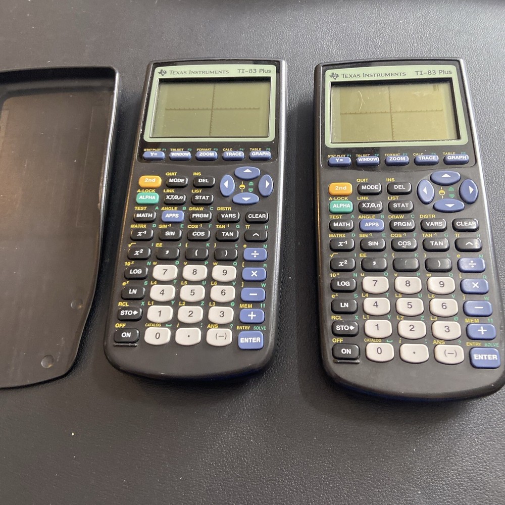 2x Texas Instruments TI-83 Plus Graphing Calculator Tested READ