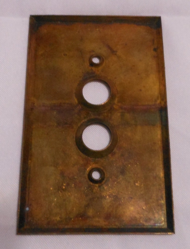 Arrow Push Button Single Light Switch Cover Plate Solid Brass 4.5" H x 2.75" W