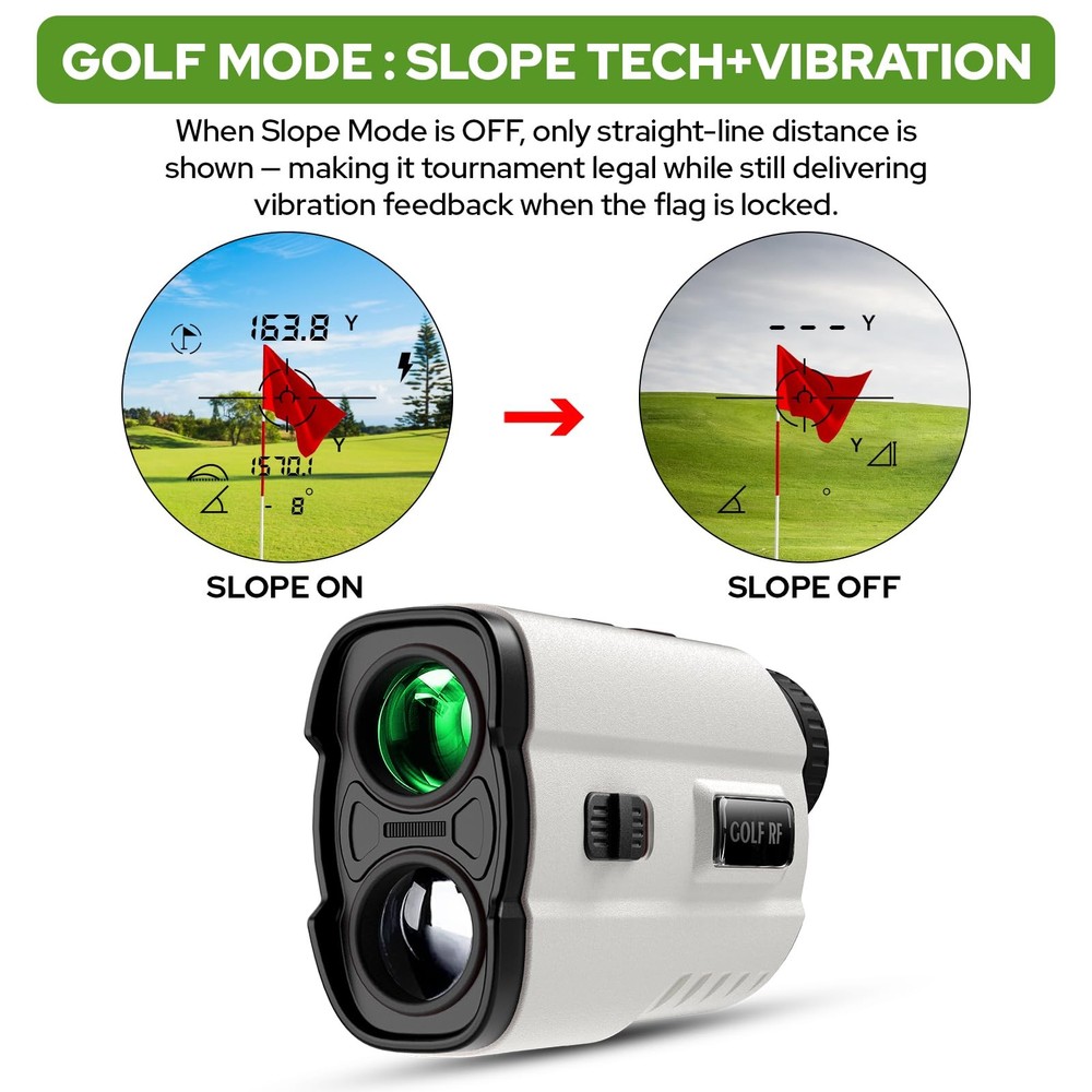 APTGRF Golf Rangefinder with Slope Switch, 800 Yards Range Finder Black