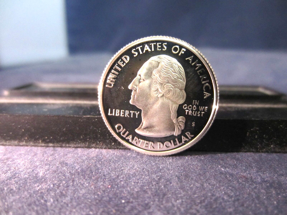 2004-S Michigan Silver Quarter Deep Cameo Mirror Proof Upper Grading Range-