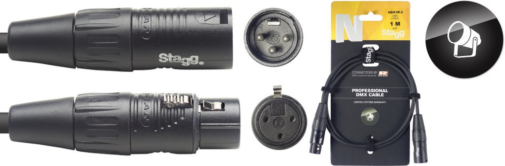 N-Series DMX Cable, 1 Meter