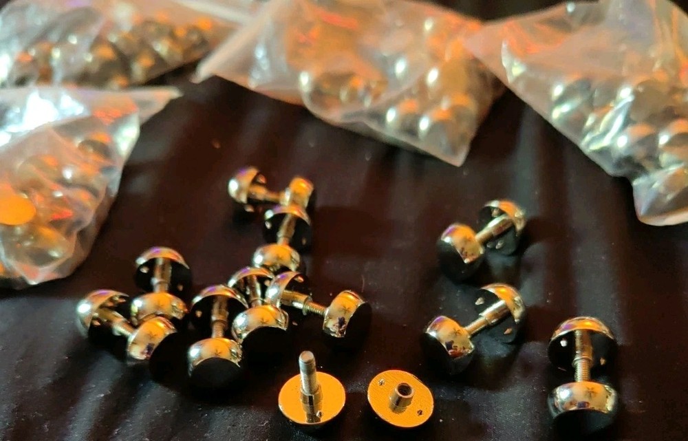 12Pcs Chicago Screws 9mm Height Flat Head Screw Binding Rivets