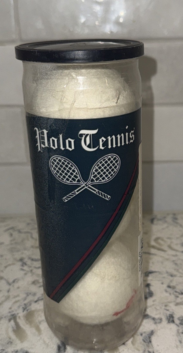 Vintage Unopened Ralph Lauren Polo 3 Tennis Balls Pony w/ Red, Blue Logos New