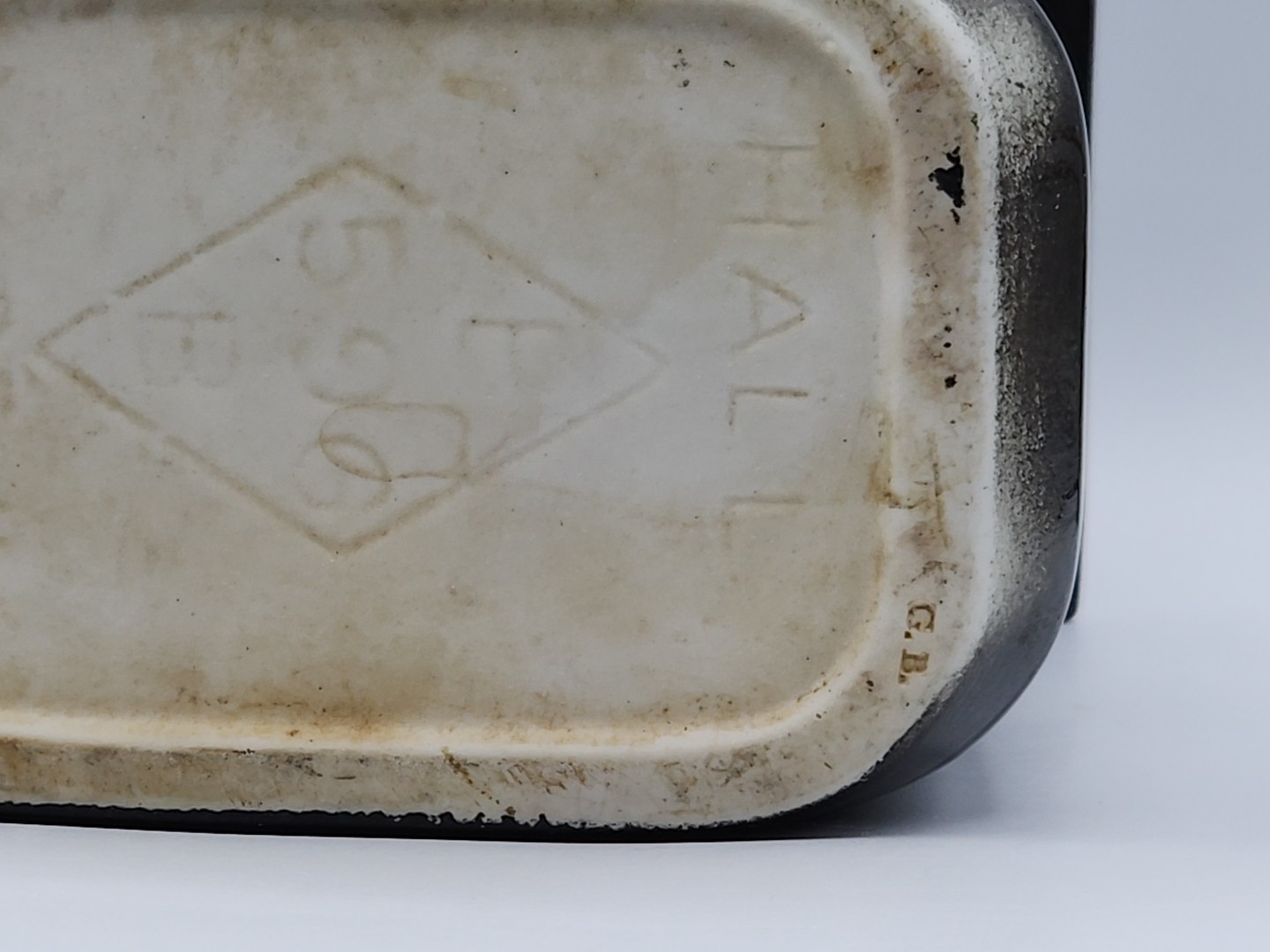 Hall Fountain Bar Liquor Dispenser Canister Pump Label "Brandy" Flaws READ BLUE