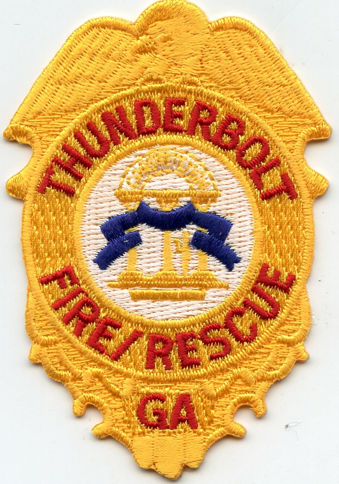 THUNDERBOLT GEORGIA GA gold FIRE PATCH