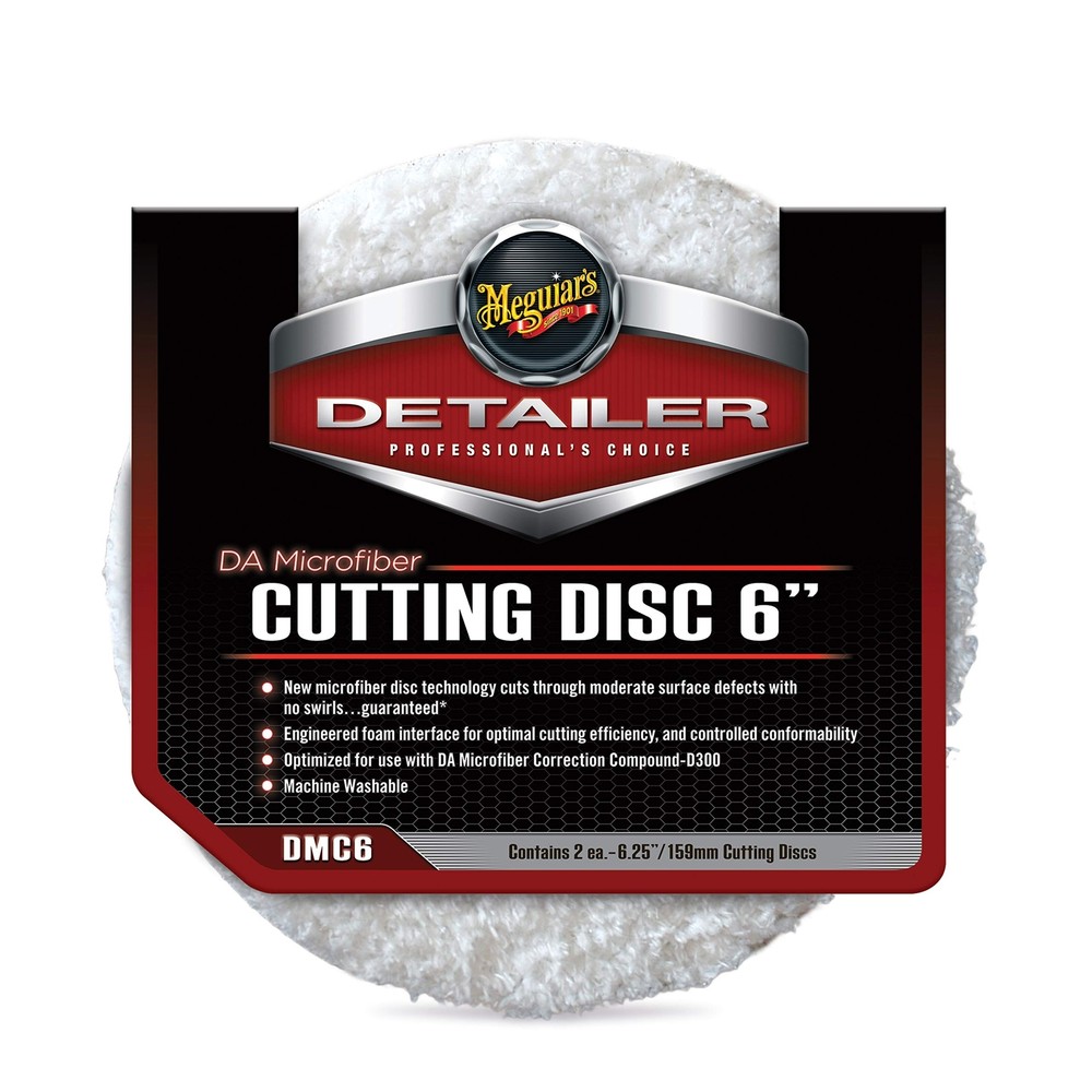 Meguiar's DMC6 DA 6" Microfiber Cutting Disc, 2 Pack 6" Cutting Disc - 2 Pack