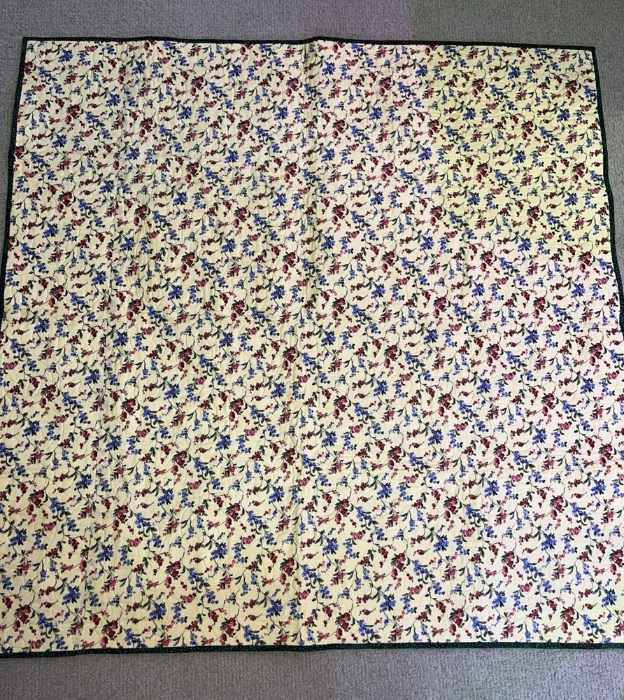 Handmade Quilted Throw Blanket 48” Square