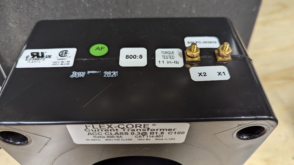 Flex-Core current transformer 800:5 600V 114-801
