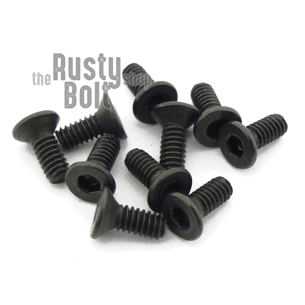 M2 x 5mm, Socket Flat Head Screws, 10.9 Steel, Black, Countersunk