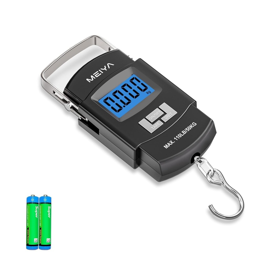 Durable Handheld Fish Scale 110lb Capacity - Auto Shut Off & Tare Function