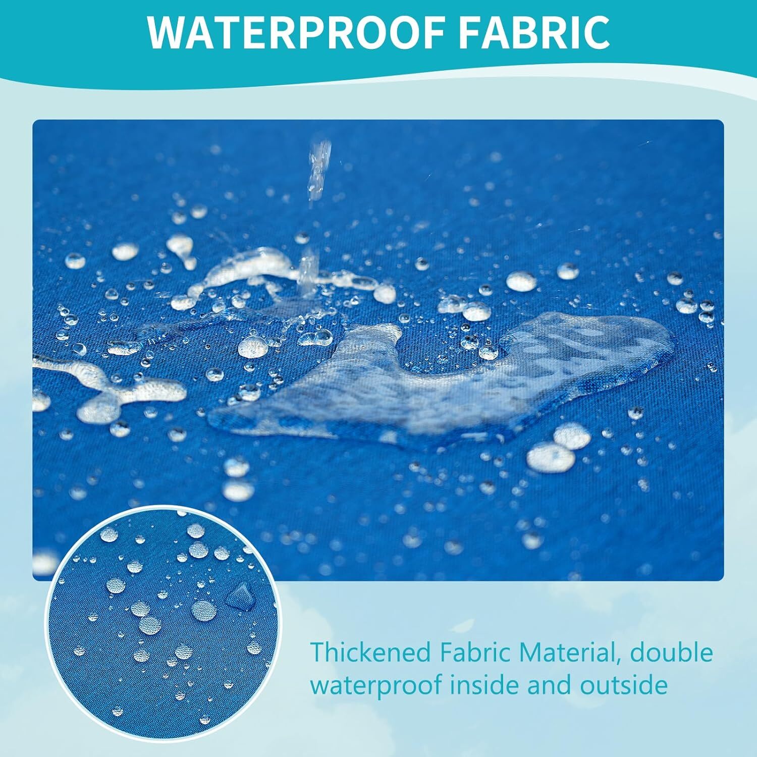 SUNYRISY 72"x21"x5" Chaise Lounge Cushions Set of 2 Waterproof Sun- Patio Pads