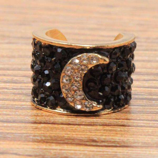 CharMED Stackable Personalize Stethoscope Bling Charm | Crescent Moon
