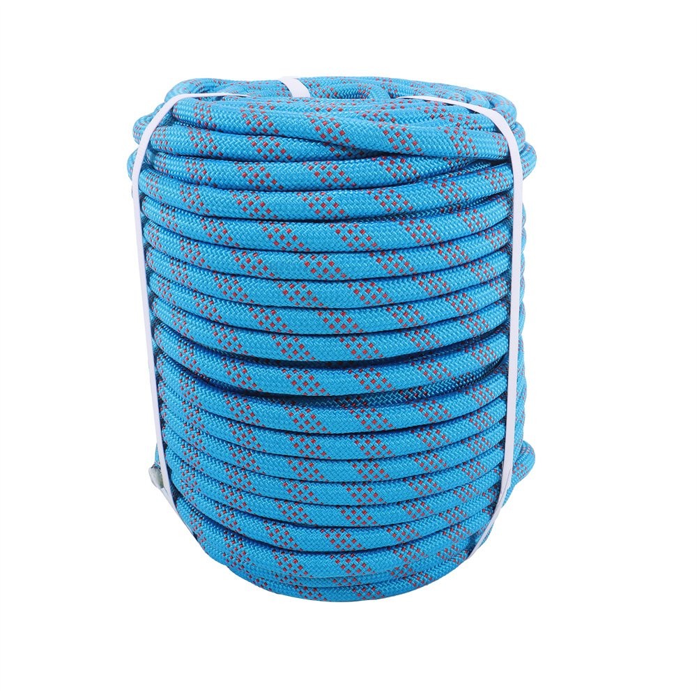 1/2"×150' 48 Strands Polyester Braided Arborist Rope For Tree Work Blue & Red
