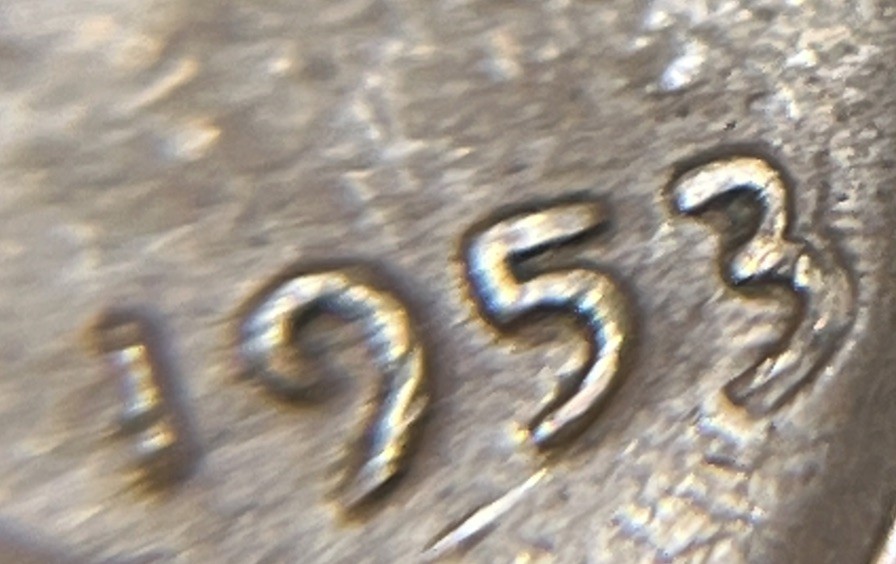 1953 Wheat Penny Error DDO Doubling In Date #1