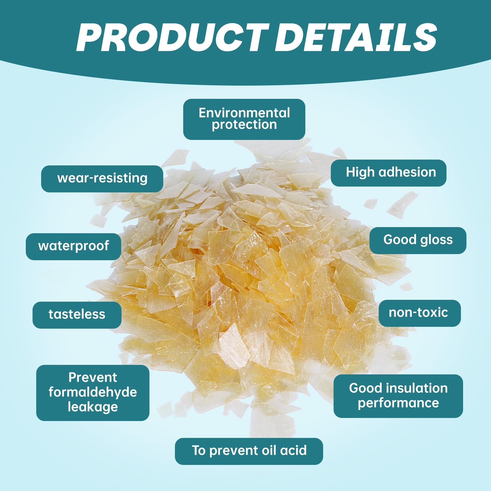 Shellac Flakes Blonde Shellac Finish for Home Wood Craft Decoration Household...