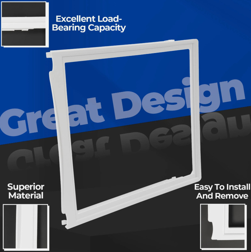 Frigidaire Upper Crisper Pan Drawer Cover Shelf Frame Replacement 240599301