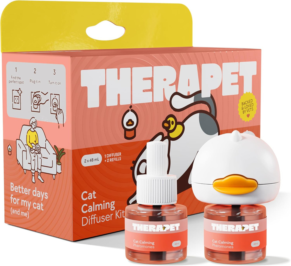 60-Day Cat Calming Diffuser - Cat Pheromone Diffuser for Stress, Pee Spraying, C