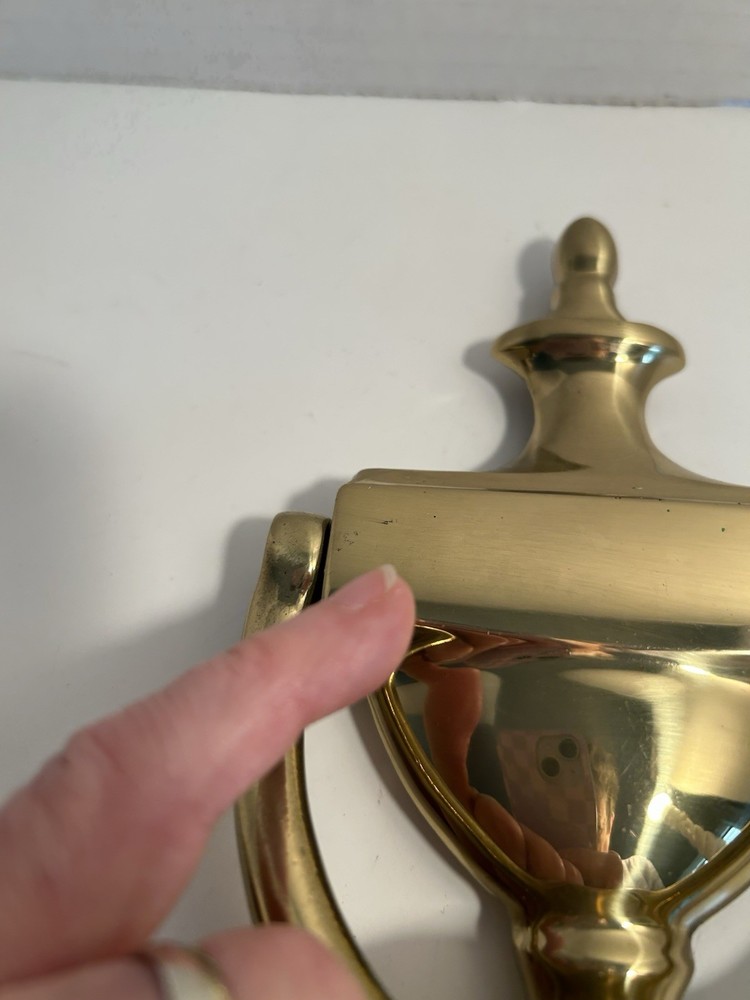 Vintage SLAYMAKER Lock Co Solid Brass Door Knocker with Hardware
