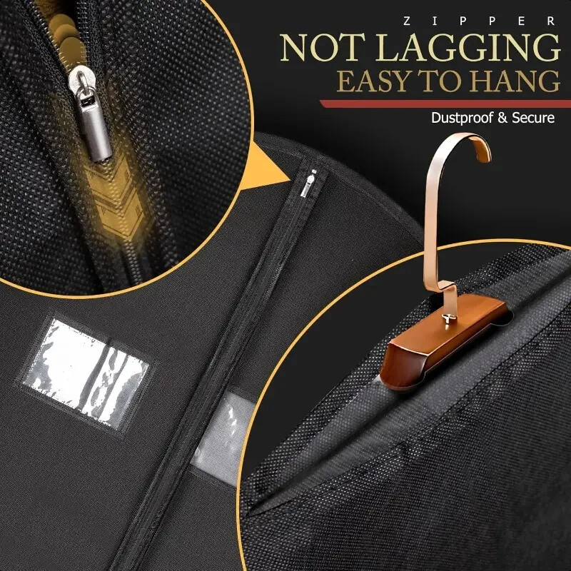 Set of 5 Garment Bag Suit Bag for Storage and Travel 40 Inch Washable Suit Cover