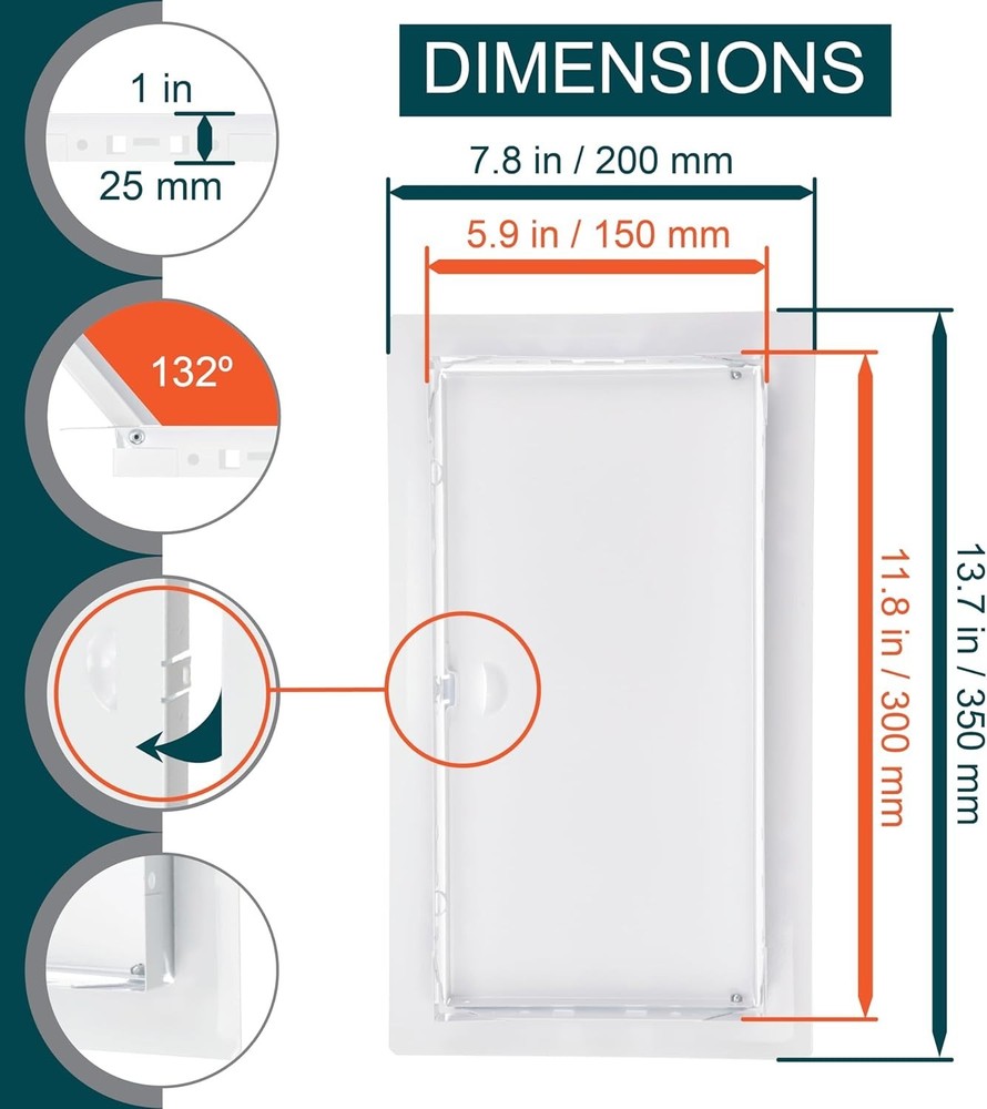 Modern Metal Access Panel - Plumbing, Electricity, Heating