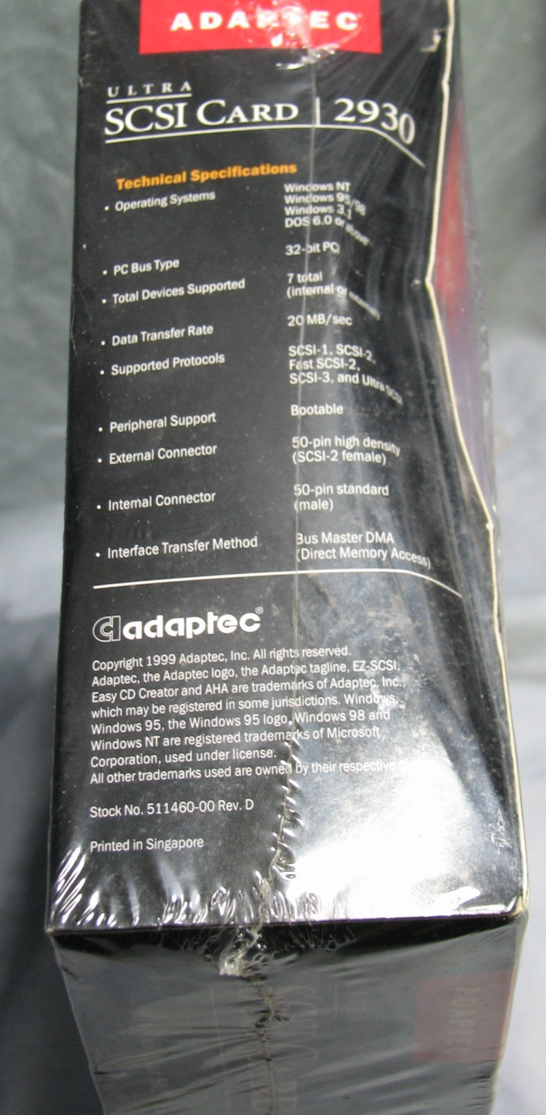 NEW Sealed Adaptec 2930 Ultra SCSI PCI Host Adapter 32bit 20MBs FREE SHIP NOS