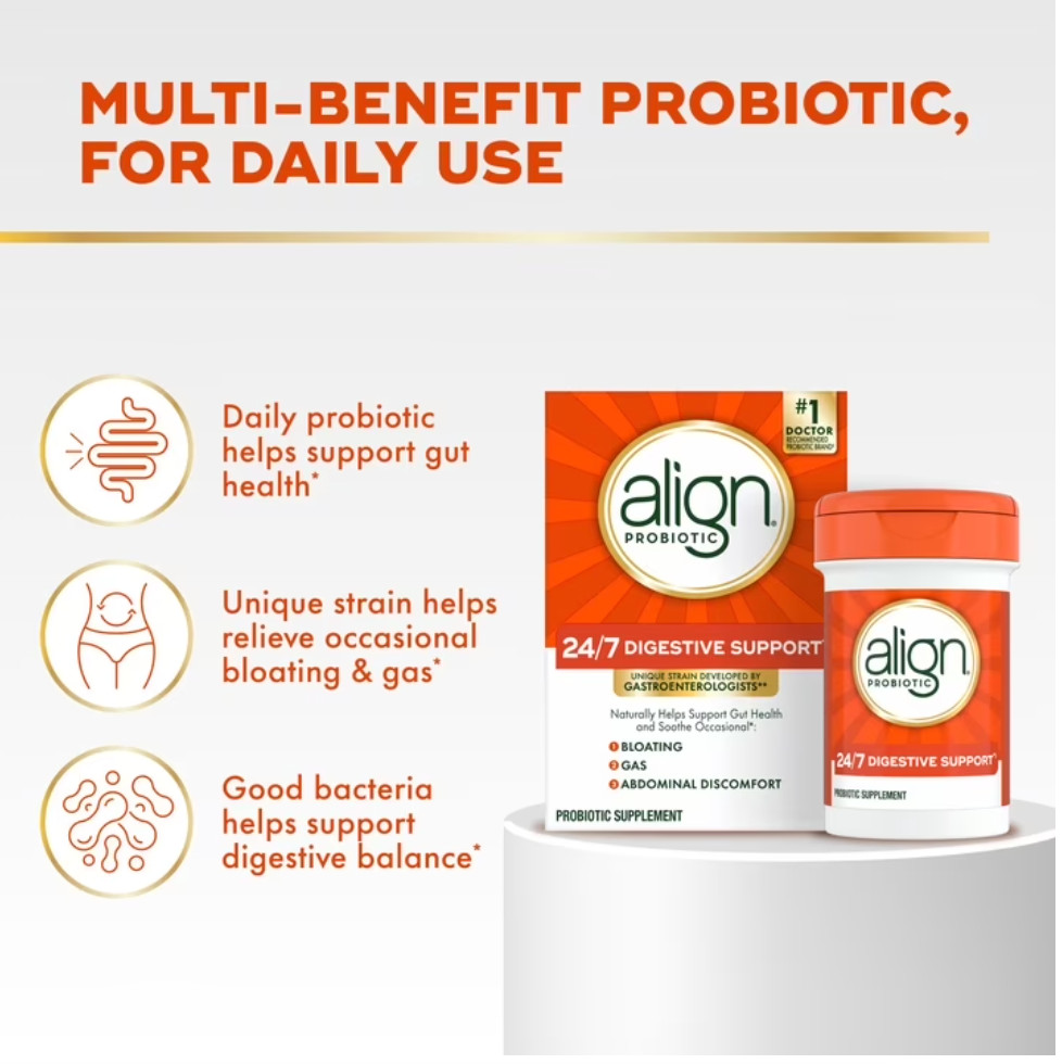 Align Probiotic 24/7 Digestive Support 84 Tabs x2 Boxes Total 168 Exp 2027