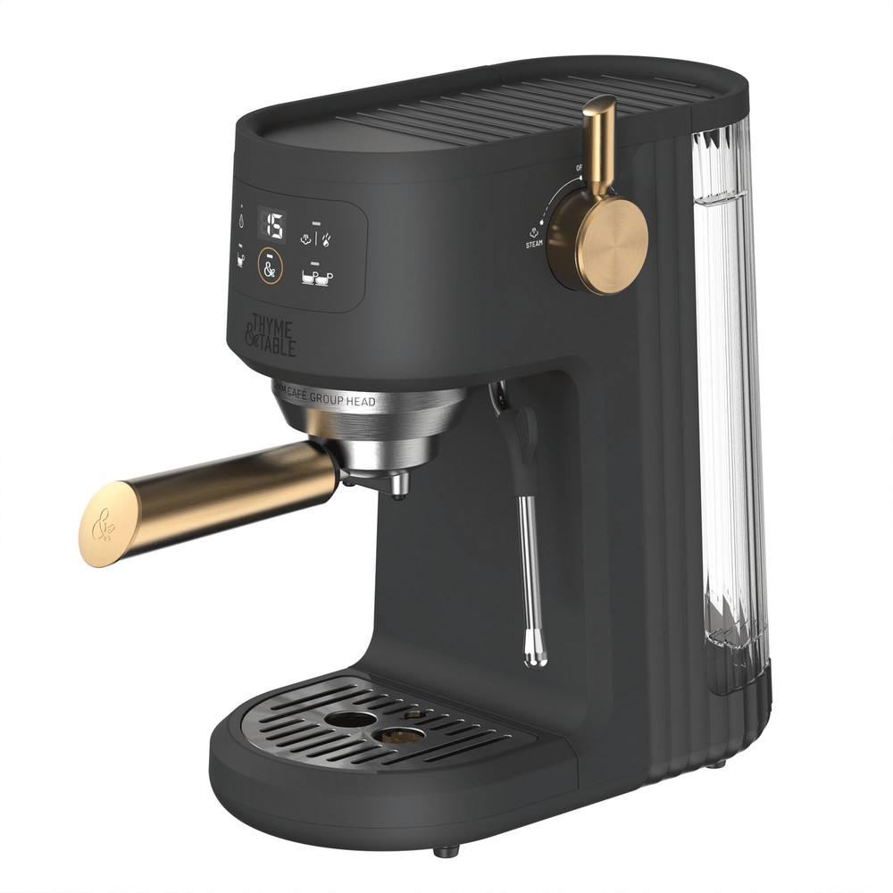 Thyme & Table Mini Espresso Machine, Slate Grey