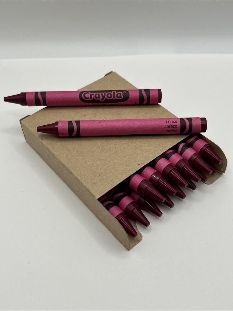 (16) Crayola Crayons (cerise) BULK