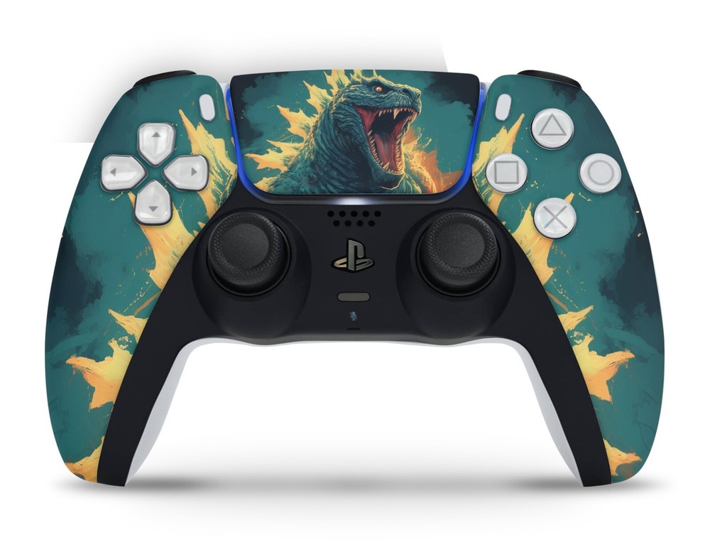 PS5 Disc Version Console & Controller Vinyl Skin Decal Wrap - Godzilla