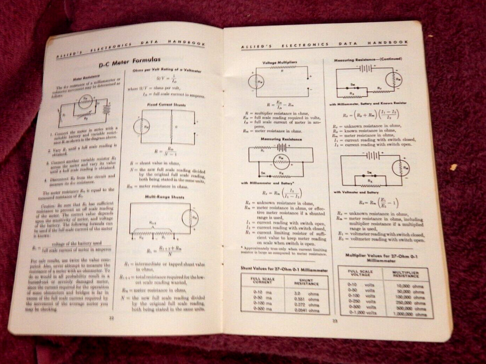 Vintage 1956 Allied's Electronics Data Handbook