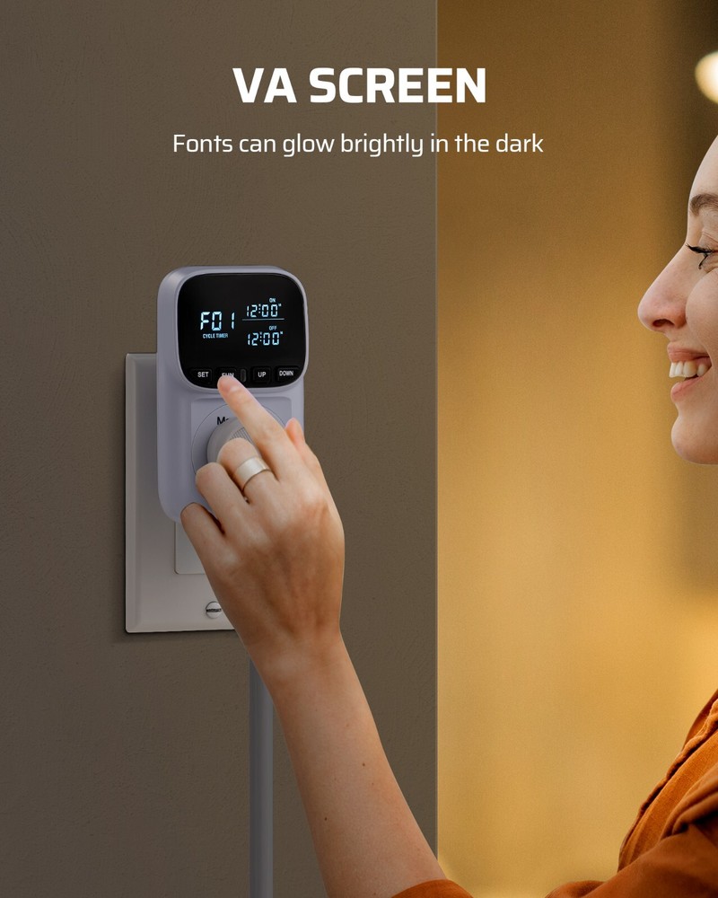 DEWENWILS 2 Digital Temperature Controller,Thermostat Outlet Plug,Cyclic Timing