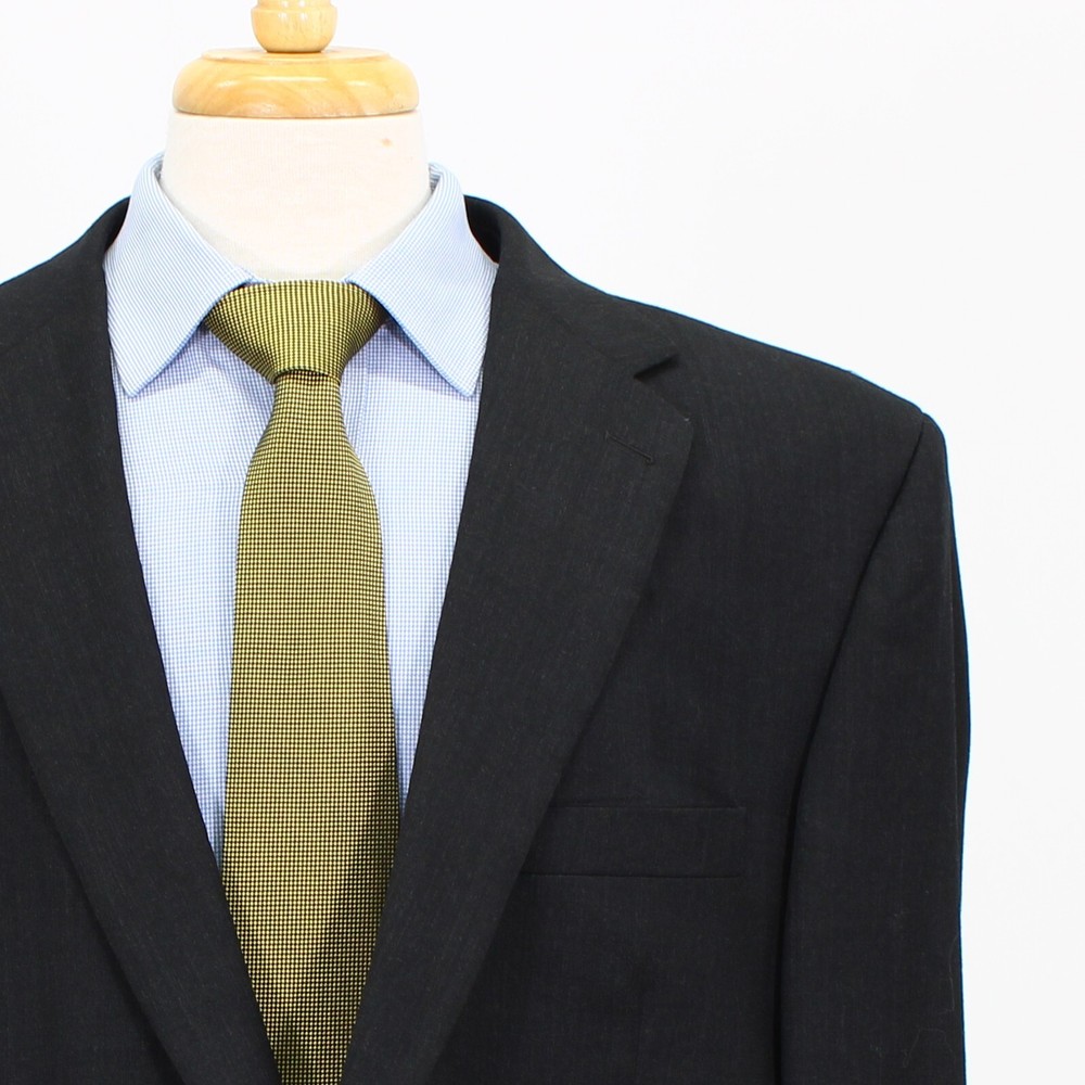 Joseph & Feiss 48L Gray Sport Coat Blazer Jacket Solid 2B Wool