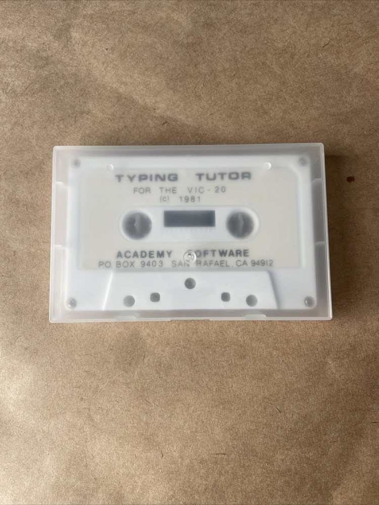 Typing Tutor & Word Invaders, VIC-20, Cassette, Academy 1982