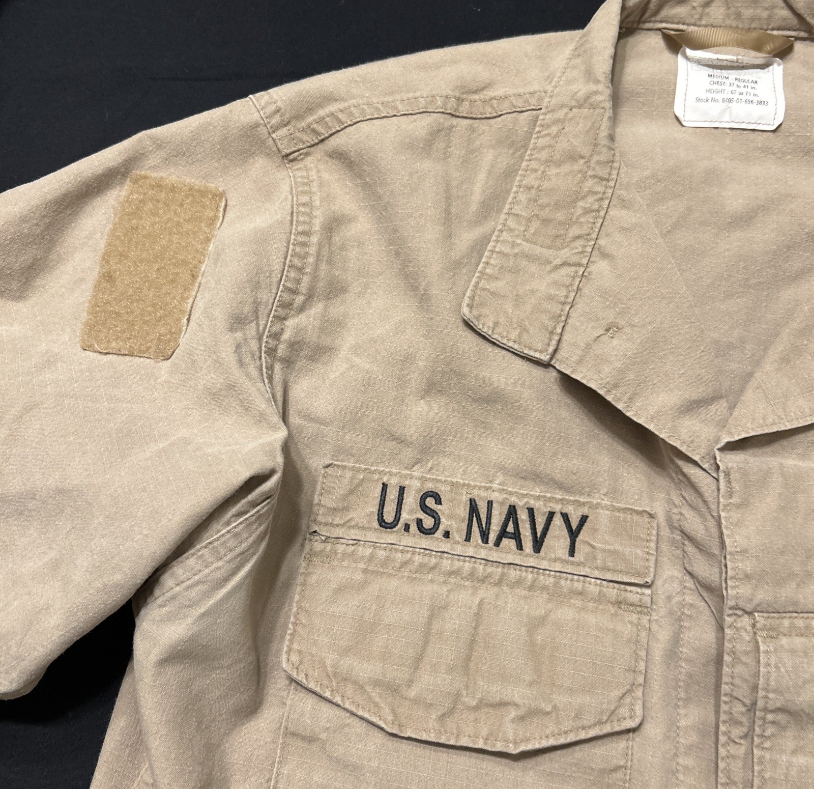US Navy 2POC Coat Size Medium-Regular Flame-Resistant Class 2 Khaki Blouse USN