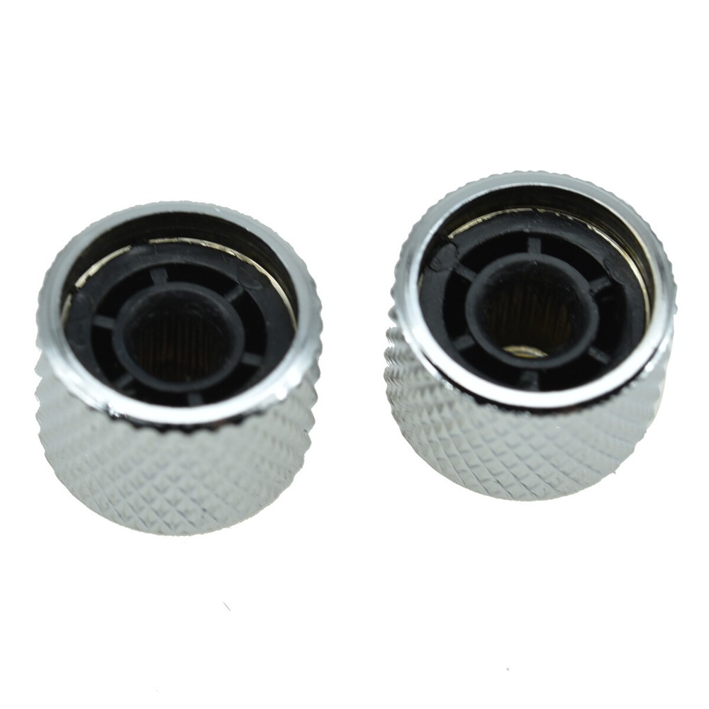 2x Abalone Top Dome Knobs Abalone Inserts Knobs for P Bass/Tele Guitar Chrome