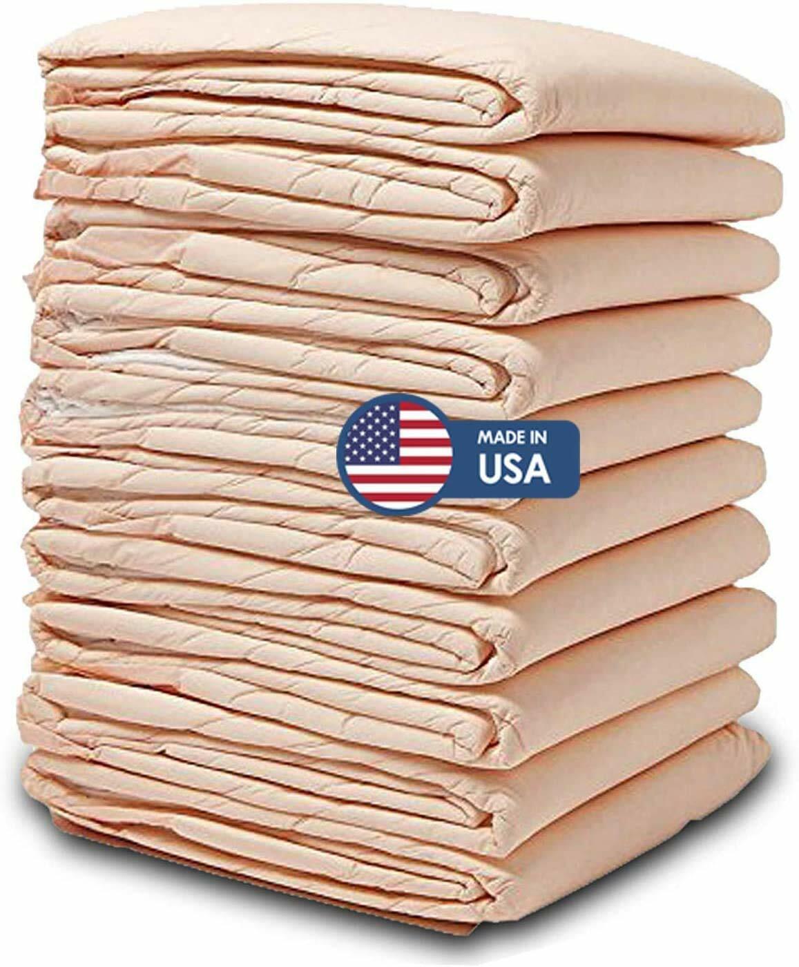 100 Disposable Incontinence Underpads 30x36 Large Quilted Bed Pads Pee Pads