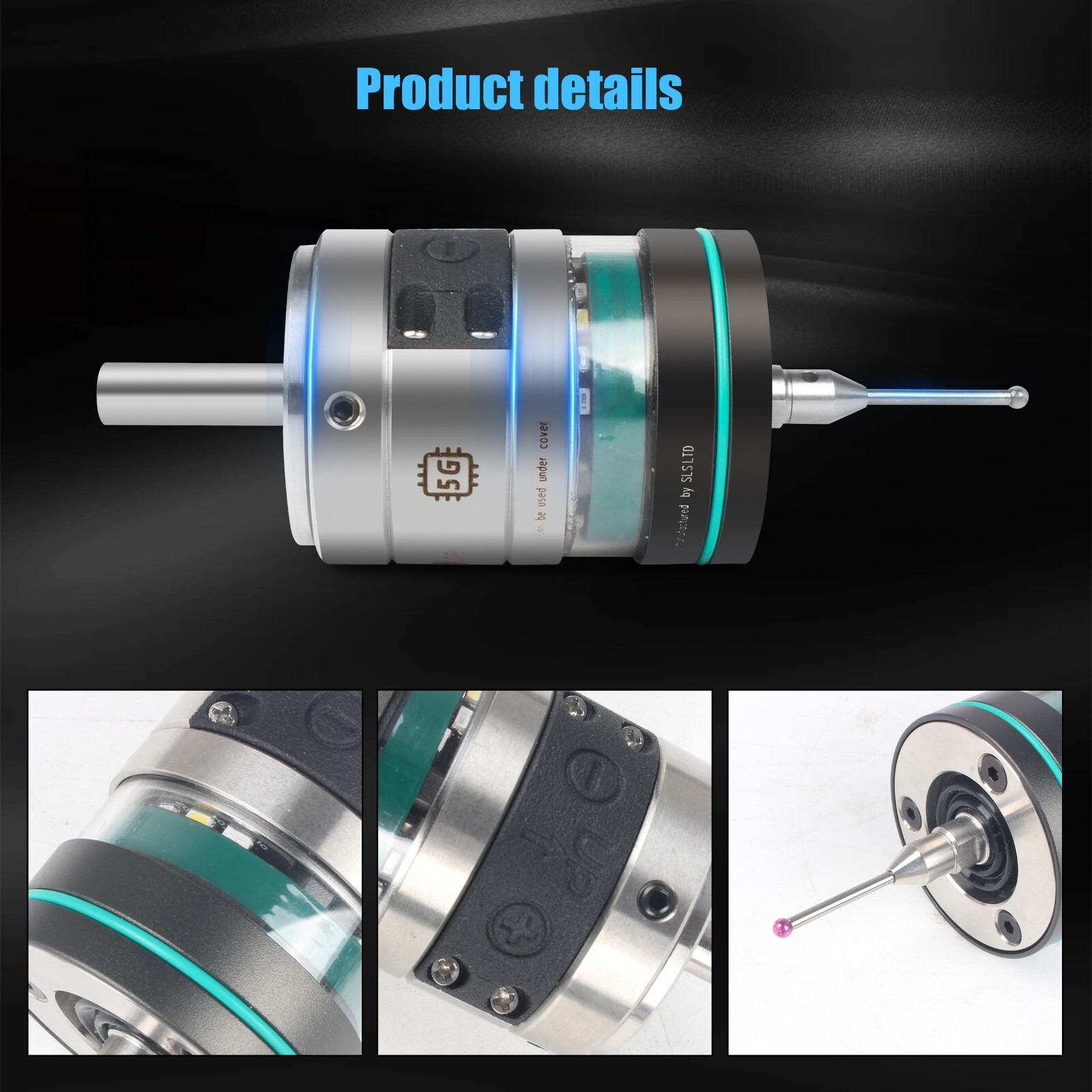 【US】CNC Wireless 3D Probe Finder with Receiver,LED display 0.001mm Accuracy IP67