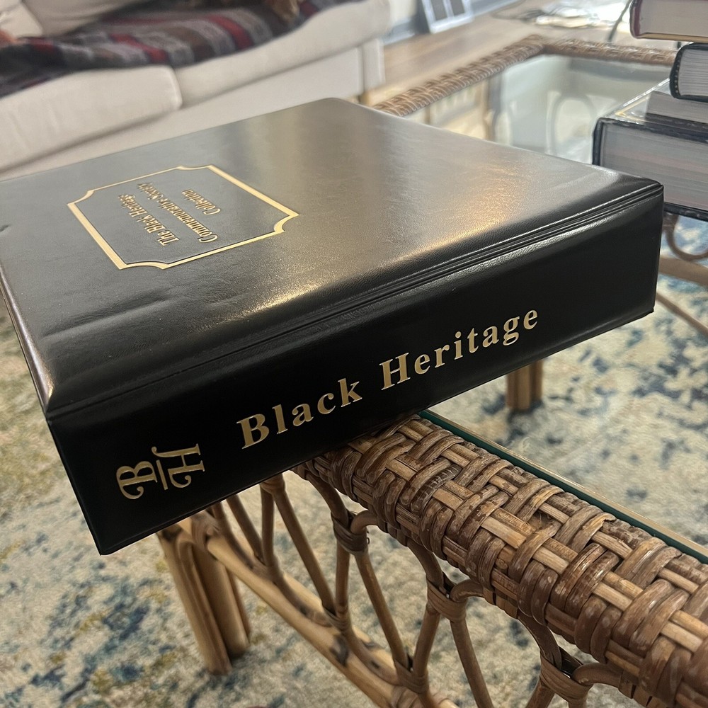 The Black Heritage Commemorative Society Stamp Collection Binder 48 Stamps + COA