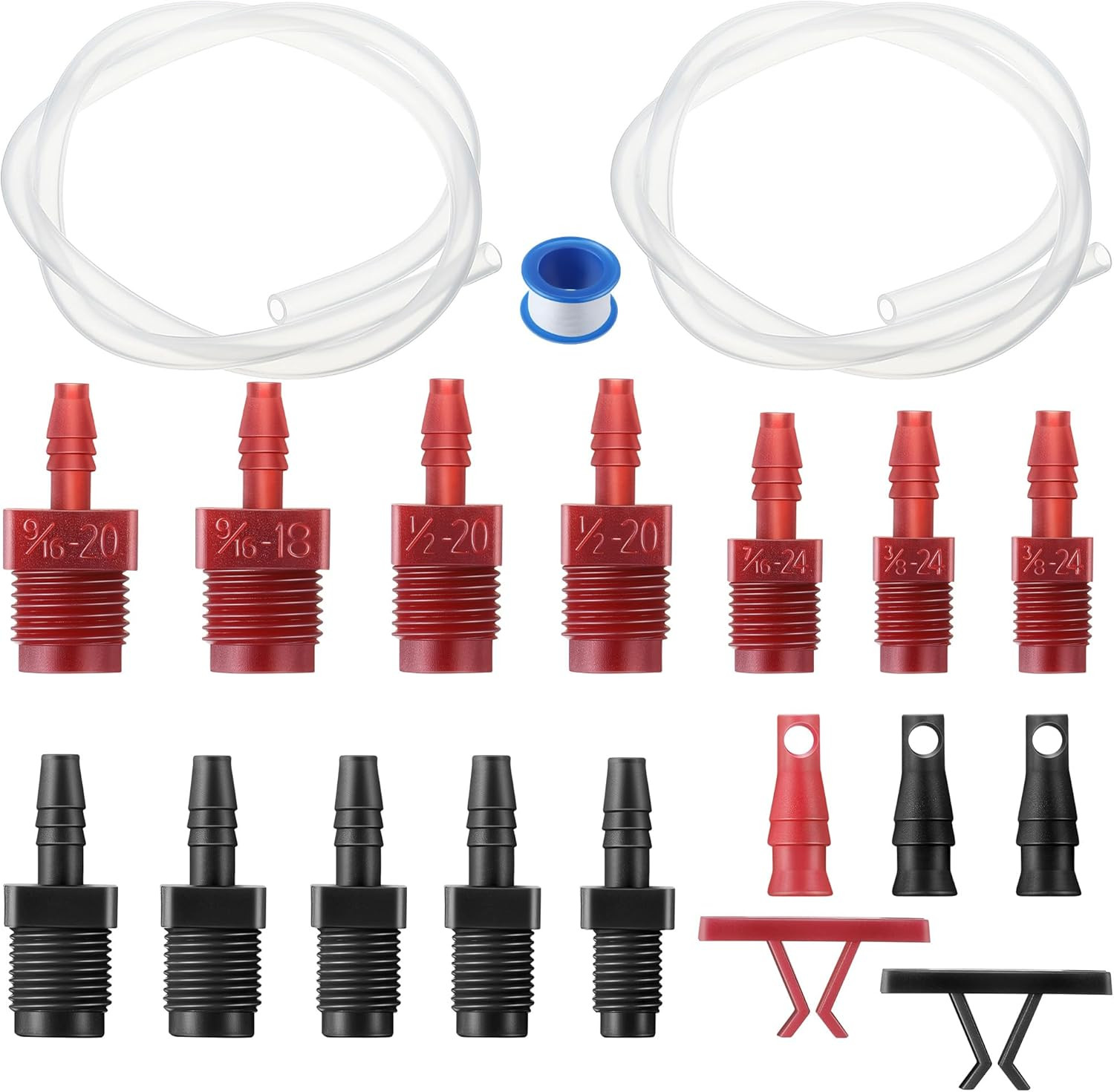 Master Cylinder Bleeder Kit Complete Brake Bleeder Kit with 22 in Clear Hose, Cl