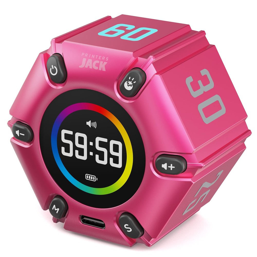 , Visual Pomodoro Timer, Productivity Cube Timer, Mute & Vibration & Adjustab...