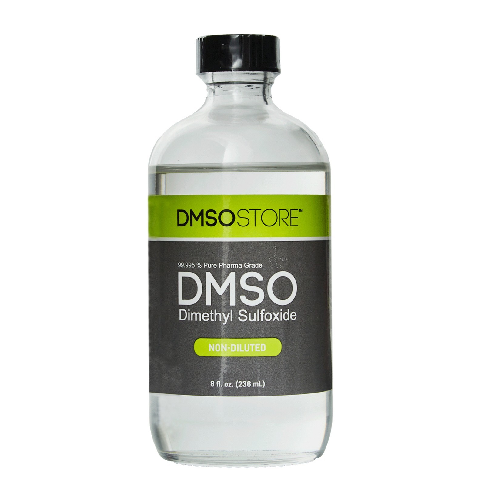 DMSO 8 oz. Glass Bottle Non-diluted 99.995% Low odor Dimethyl Sulfoxide