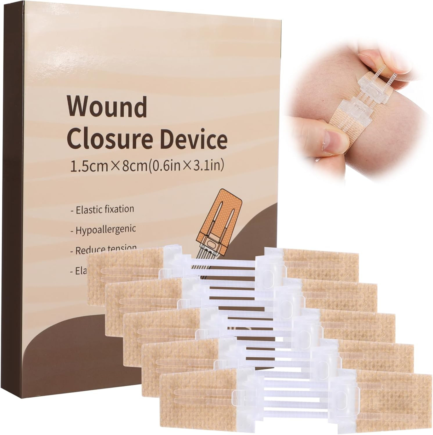 Wound Closure Strips 5Pcs Emergency Laceration Closures Butterfly Stitches Sutur